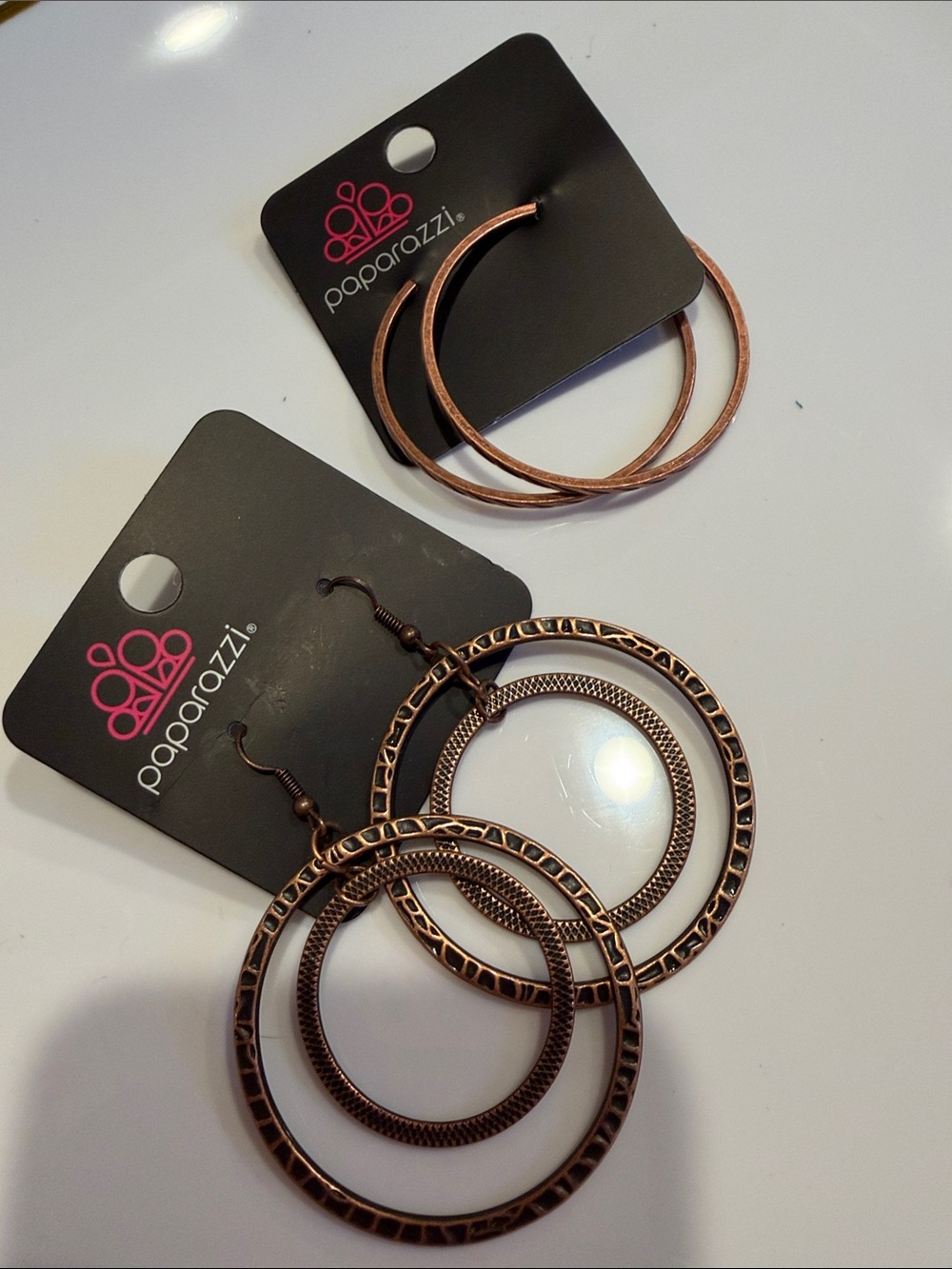paparazzi Copper-Tone Layered Hoop Earrings - Copper